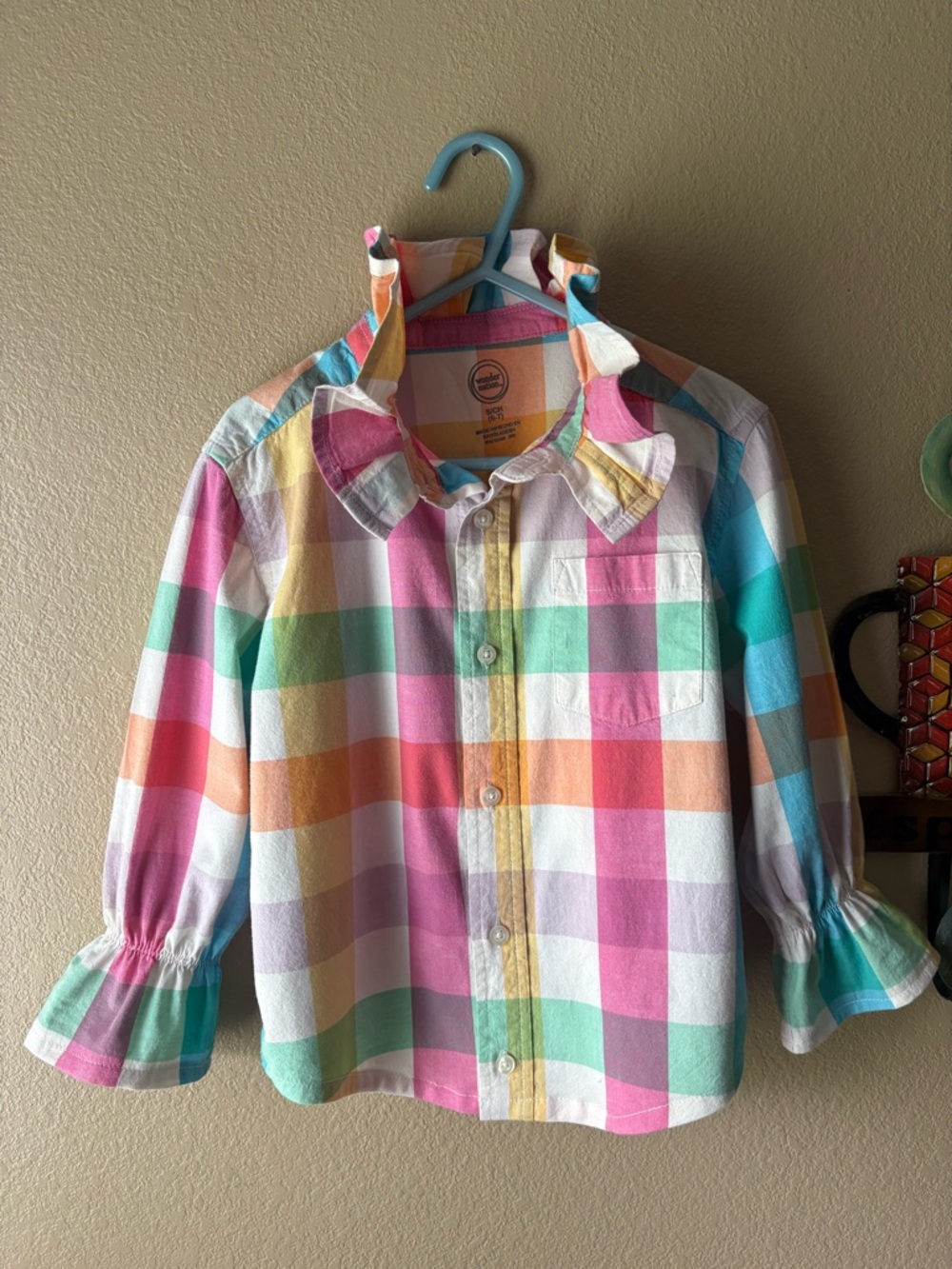 Children's Multicolor Plaid Button-Front Shirt - Kids Shirts & Tops